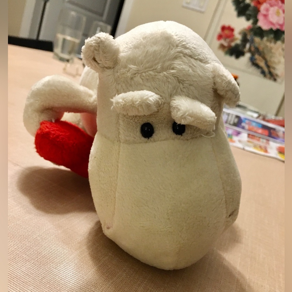 NICI cream flannel hippo doll